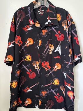 Gibson Tour Wear Dragonfly Iconic Gibson Guitars Men’s button -Front Shirt- XL